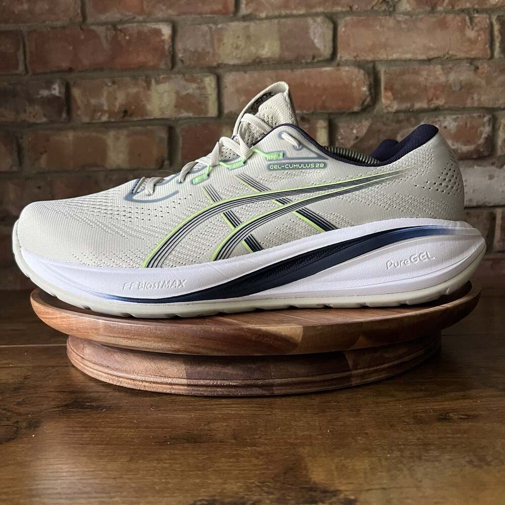 Asics Gel-Cumulus 28 Max Cushion Blue Cream Men's 13 Running Shoes Sneakers